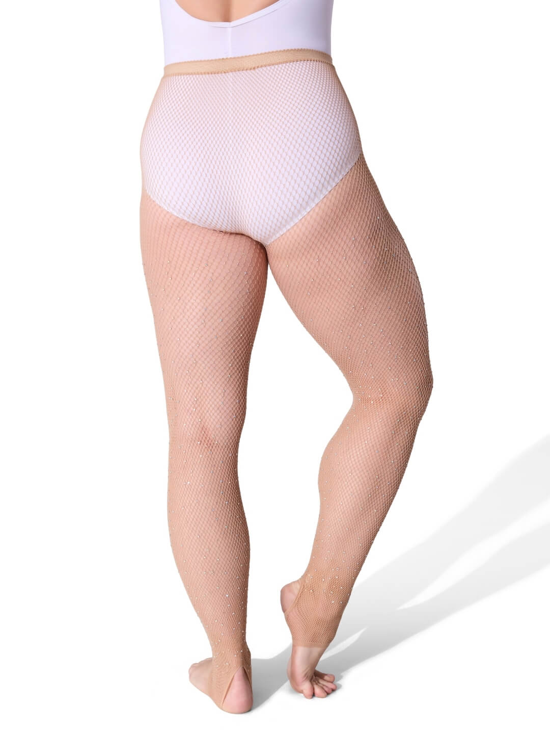All Over Rhinestone Fishnet Stirrup Tight - Image 9