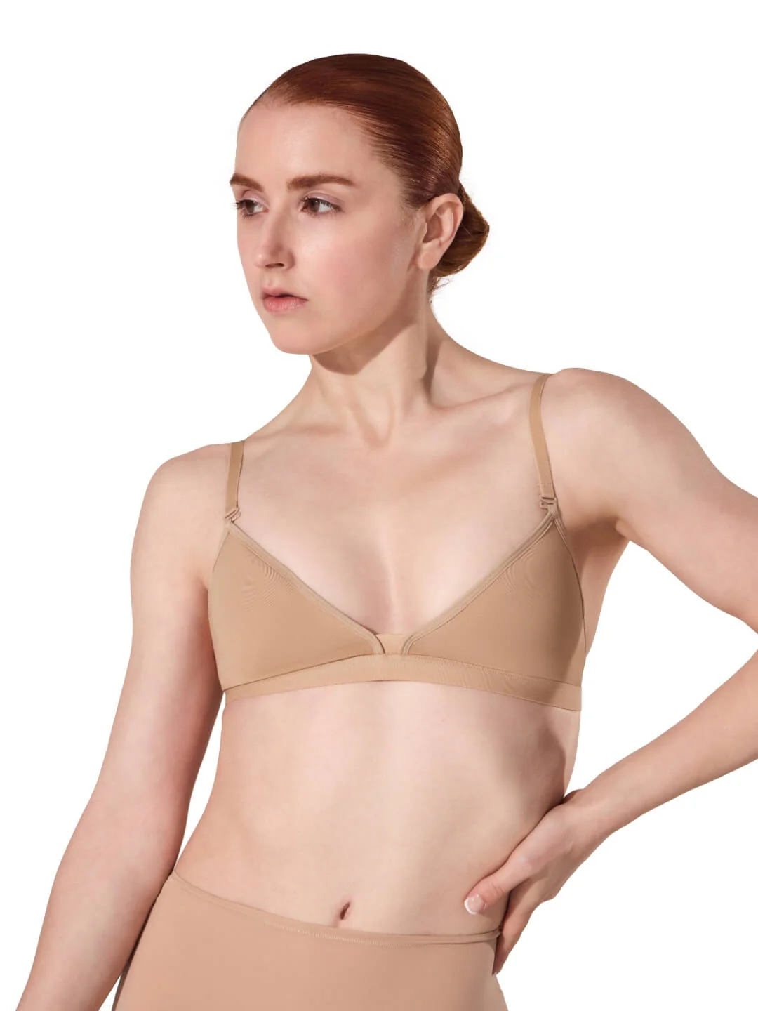 Deep Neck Clear Back Bra