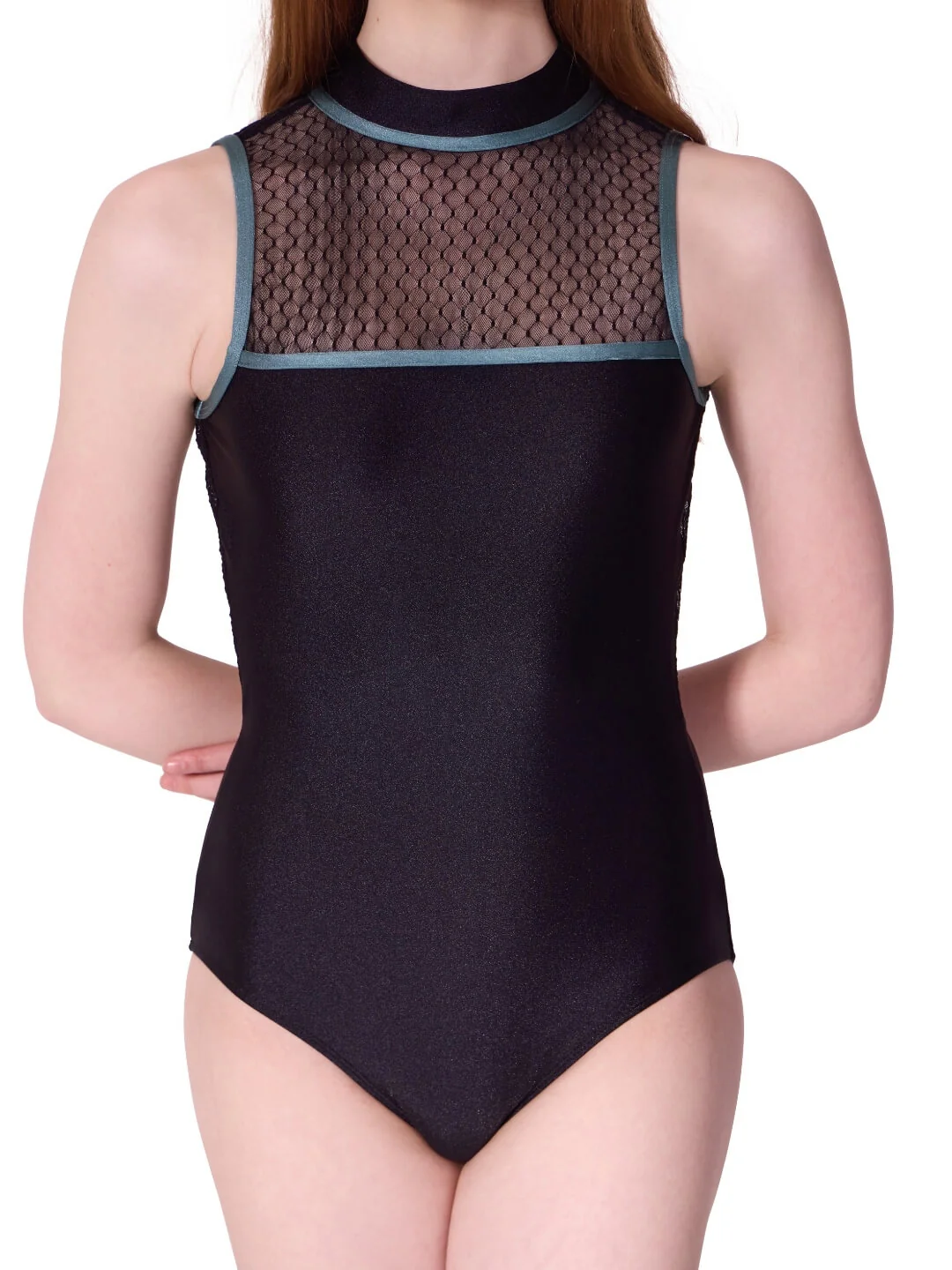 Enchanted Contrast Beloved Mock Neck Leotard - Image 2