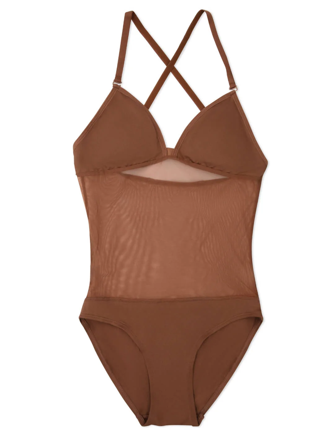 Plunge Neck Mesh Midriff Leotard - Girls - Image 6