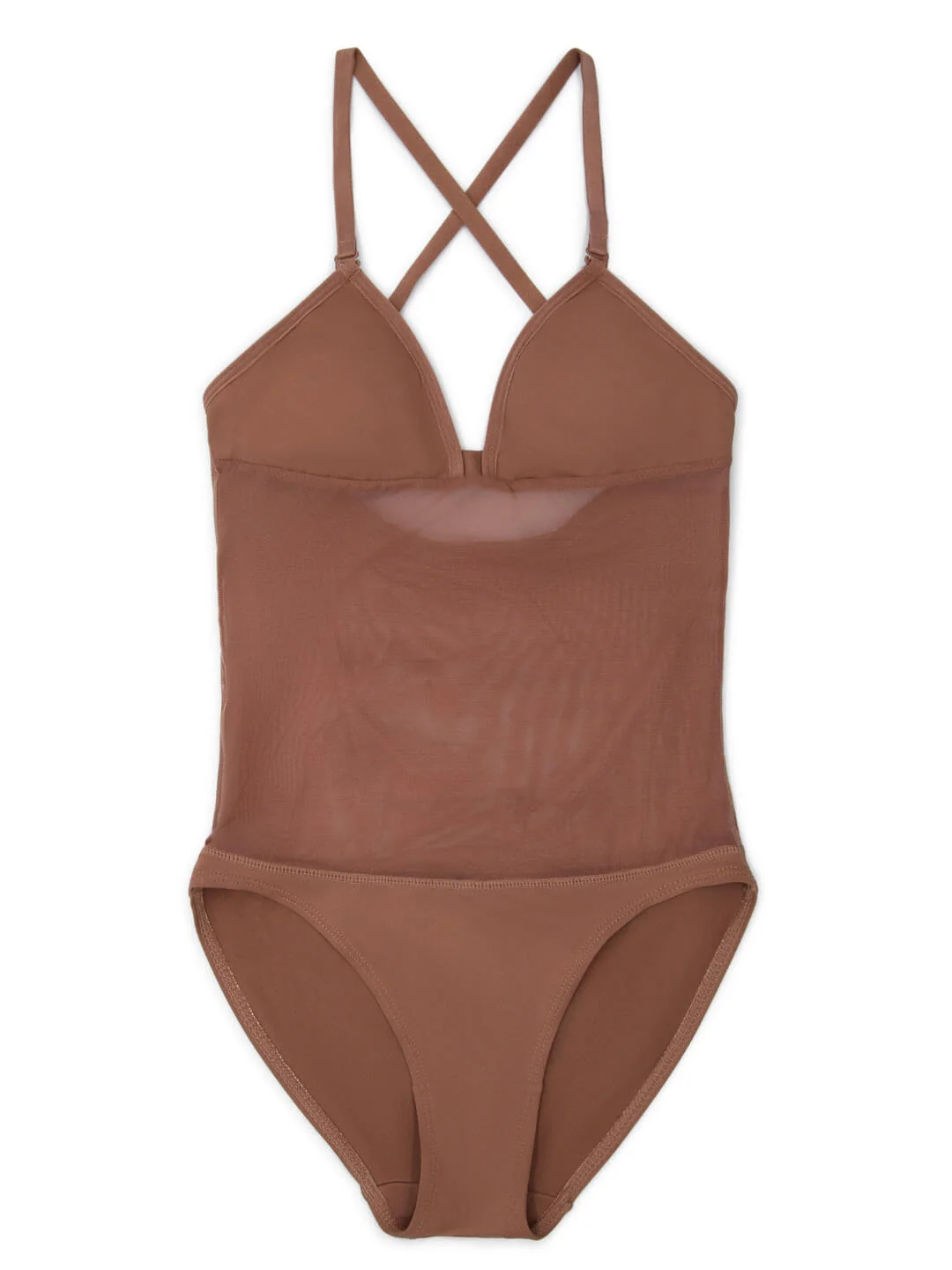 Plunge Neck Mesh Midriff Leotard - Girls - Image 9