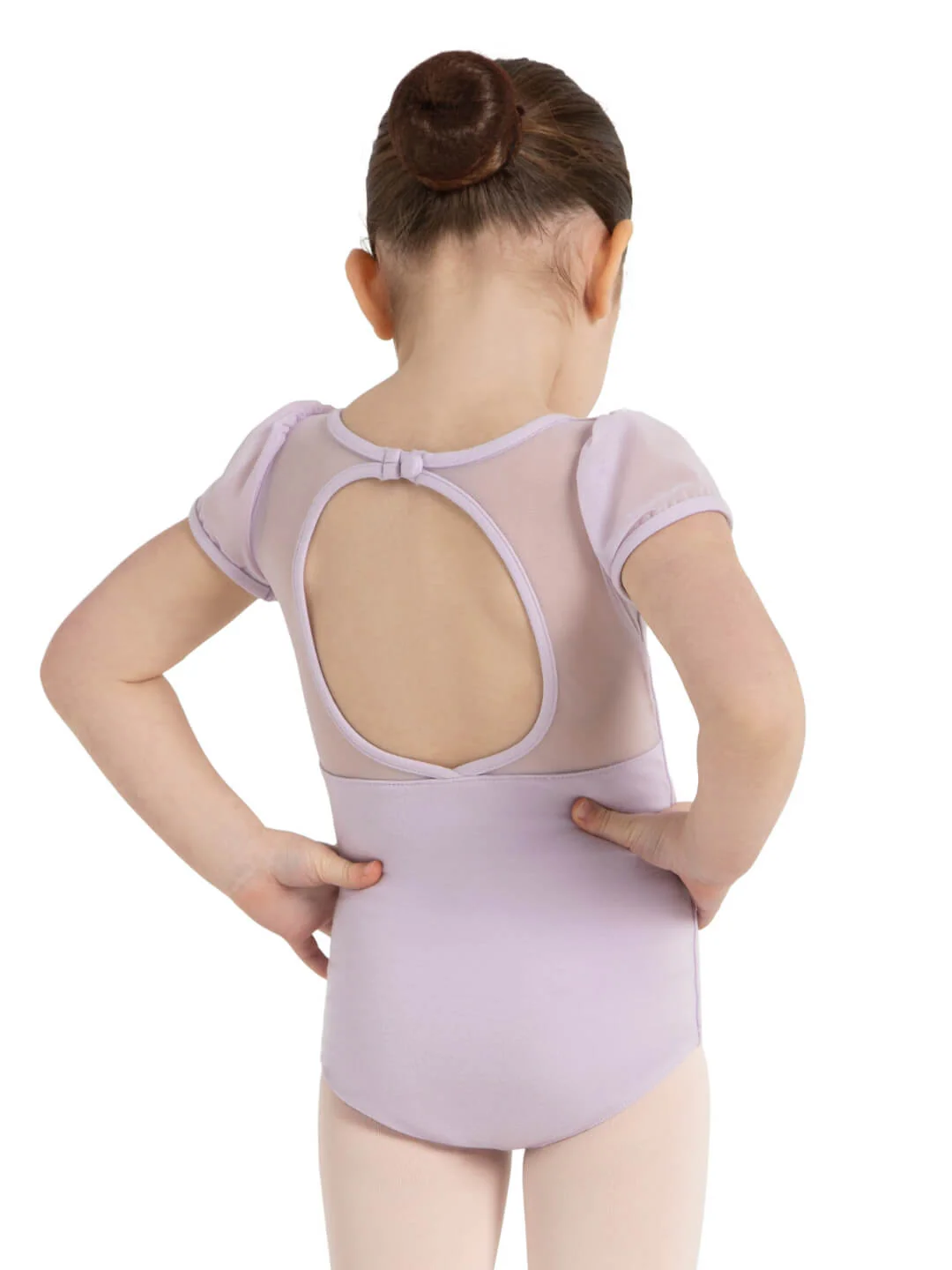 Puff Sleeve Keyhole Back Leotard - Girls - Image 30