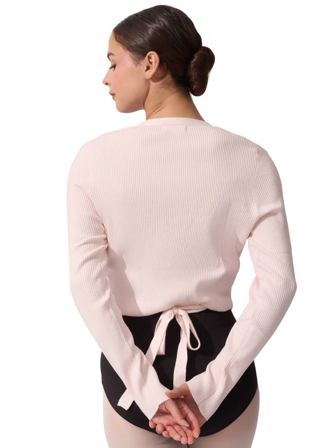Ribbed Knit Wrap Sweater - Image 3