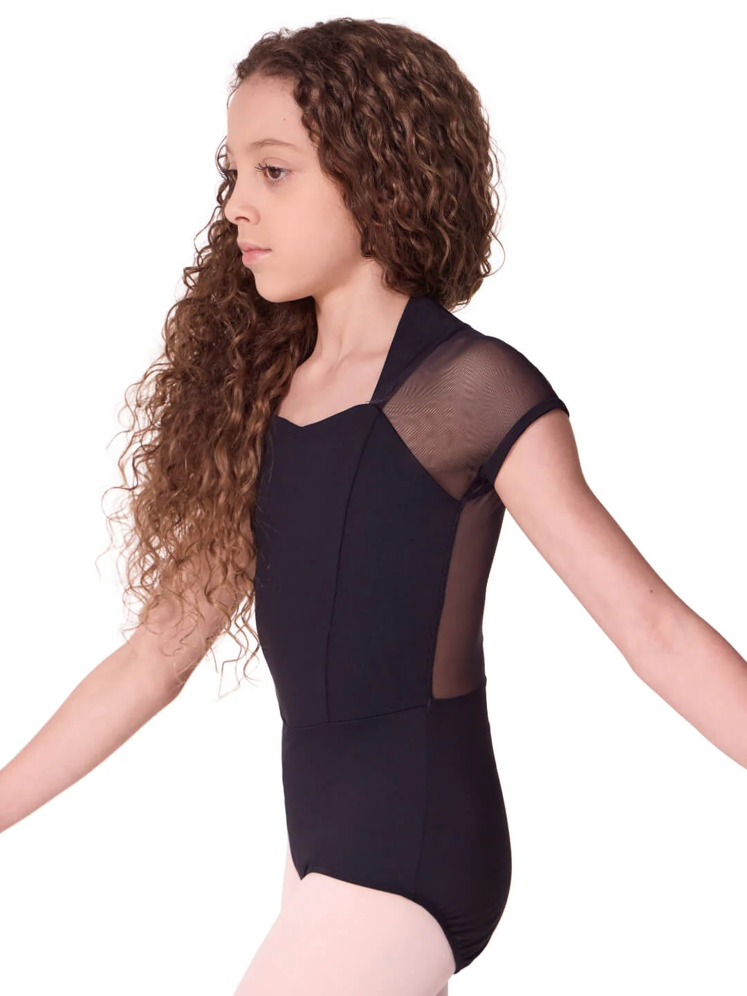 Soft Elegance Corset Short Sleeve Leotard - Tween - Image 3