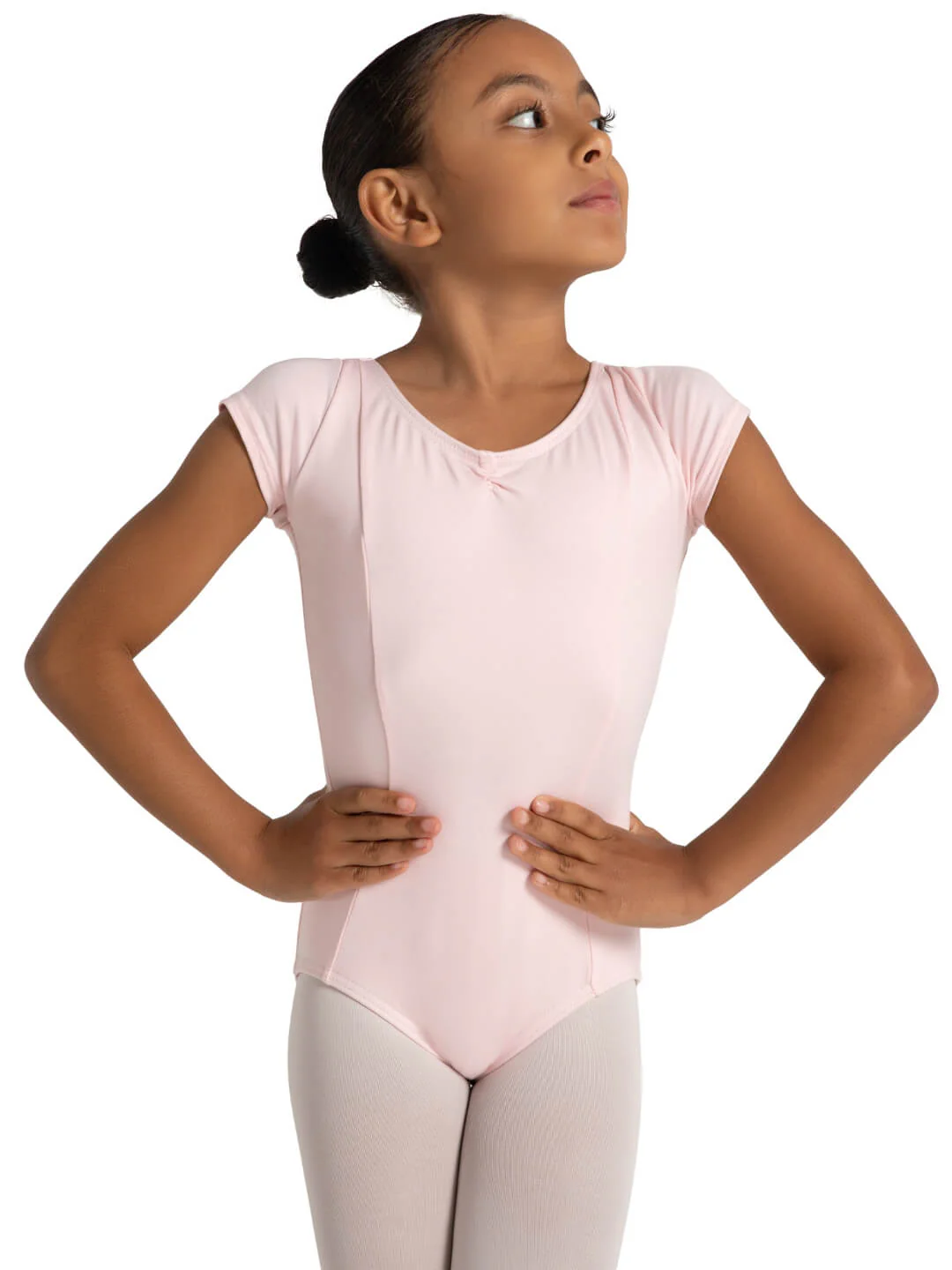 Studio Collection Dual Pinch Cap Sleeve Leotard With Princess Seams - Girls - Image 3
