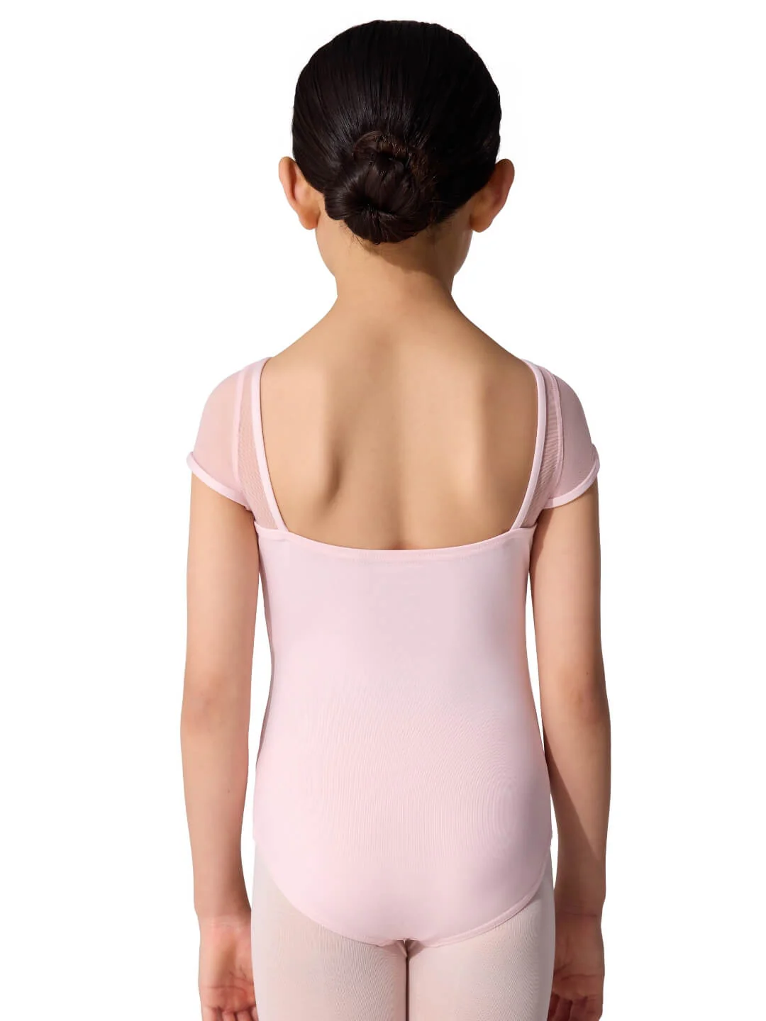 Studio Collection Mesh Yoke Short Sleeve Leotard - Girls - Image 26