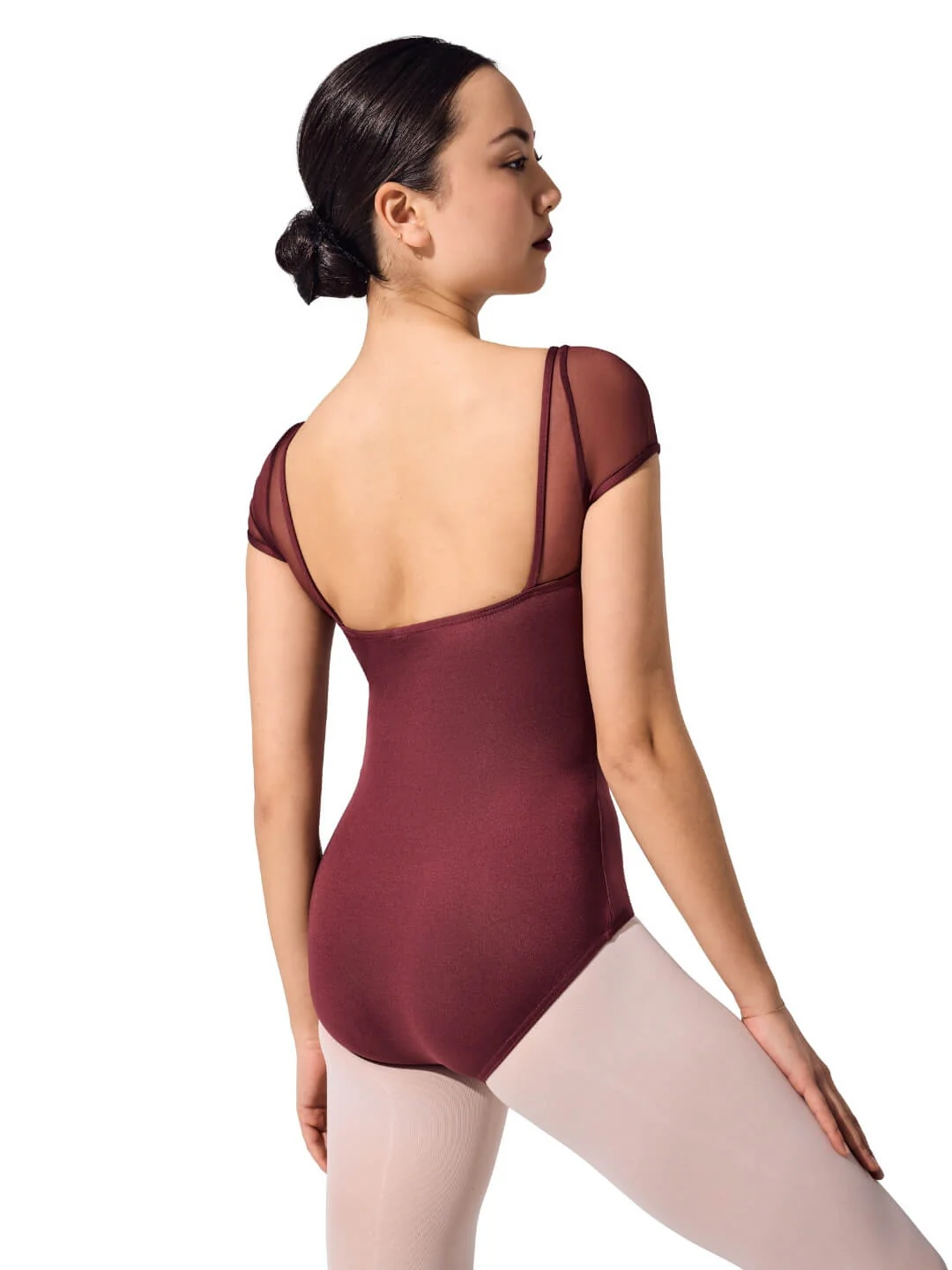 Studio Collection Mesh Yoke SS Leotard - Image 11