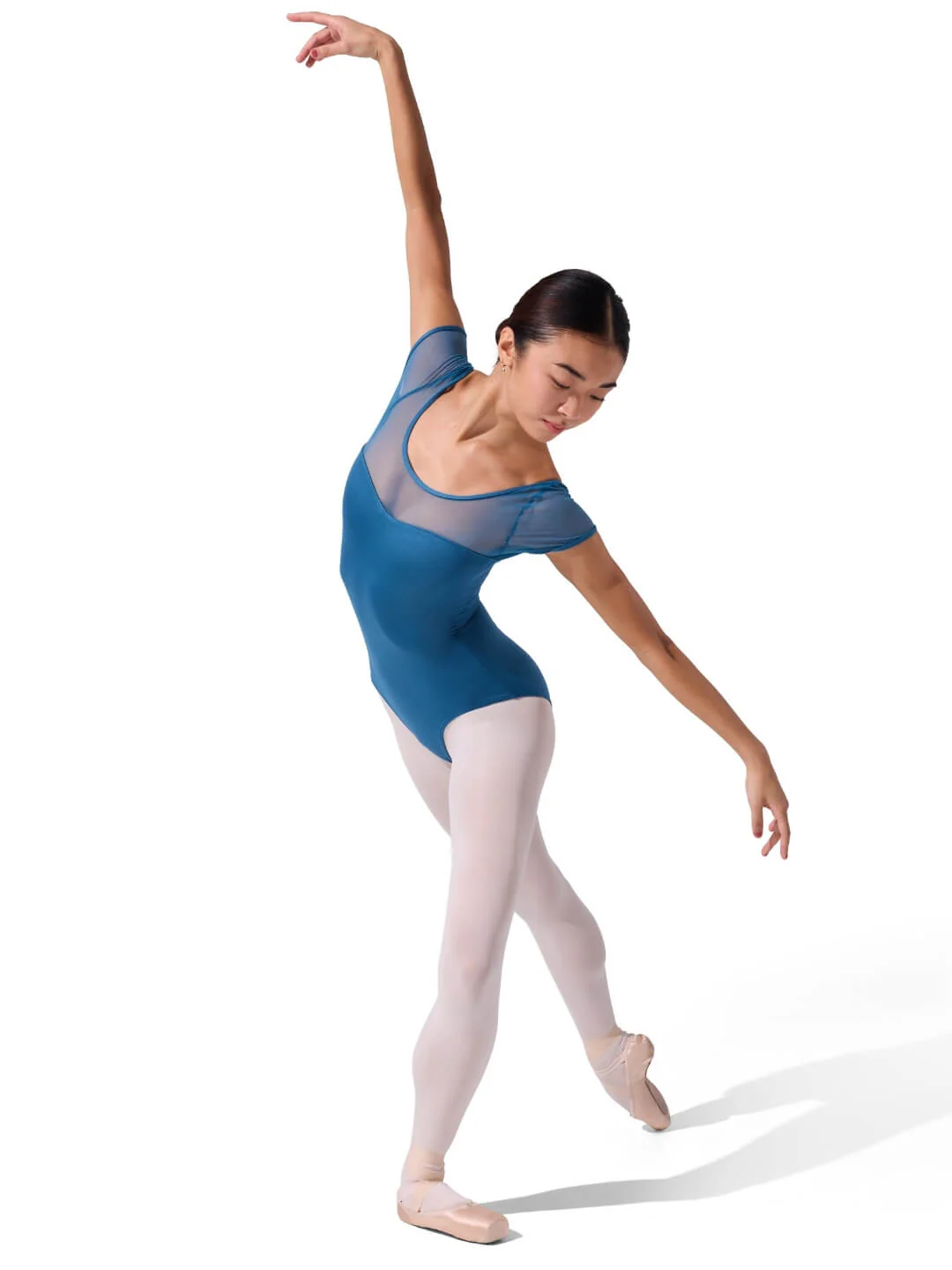Studio Collection Mesh Yoke SS Leotard - Image 14