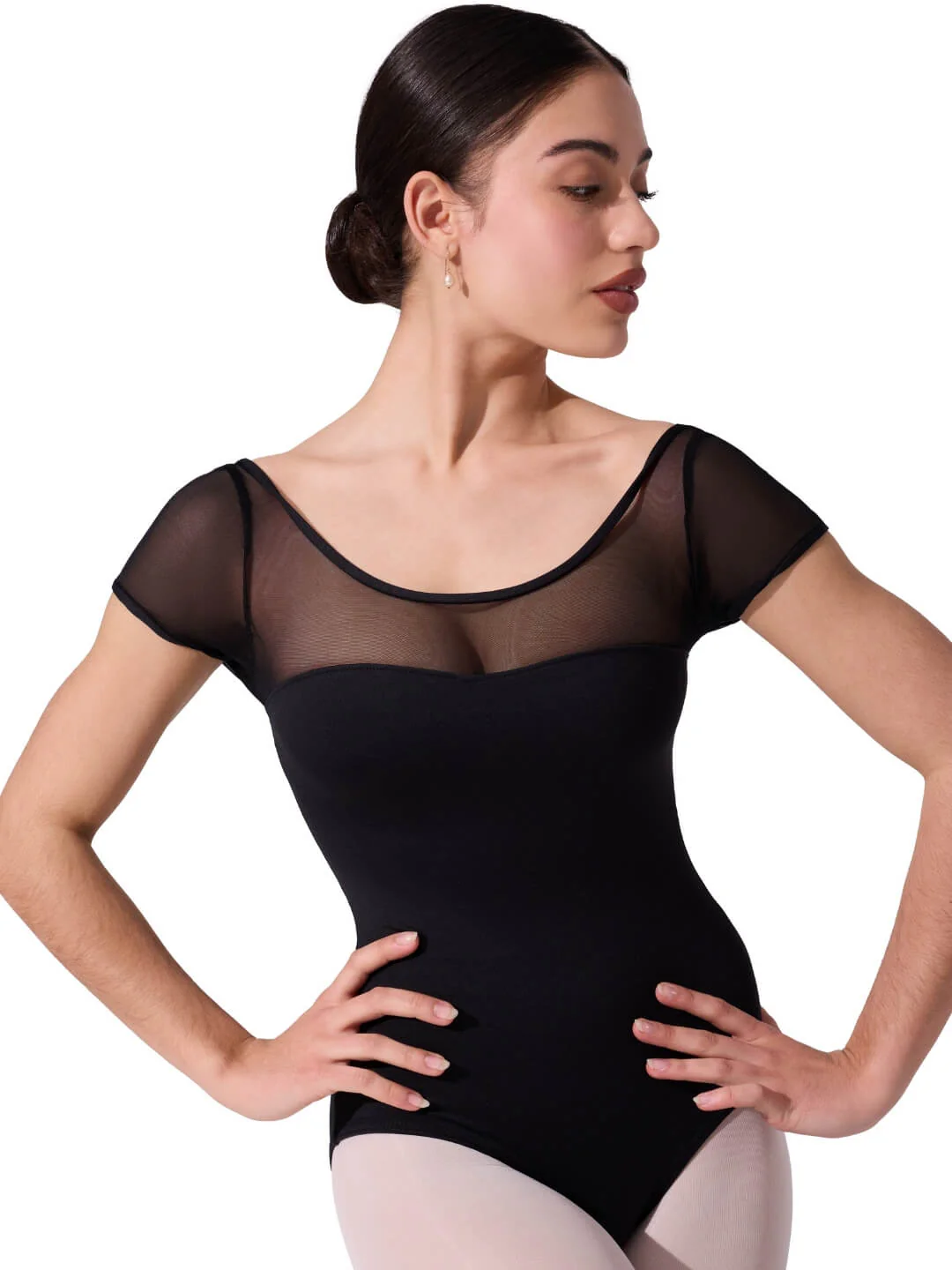 Studio Collection Mesh Yoke SS Leotard - Image 5