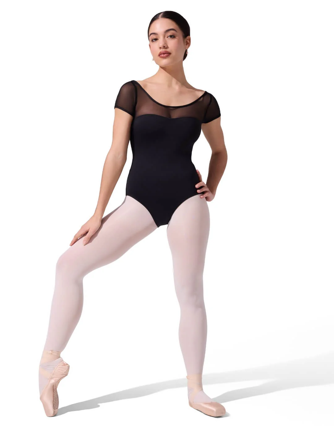 Studio Collection Mesh Yoke SS Leotard - Image 9