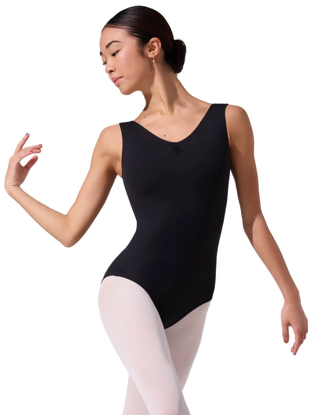 Studio Collection Pinch Front V Neck Leotard - Image 4