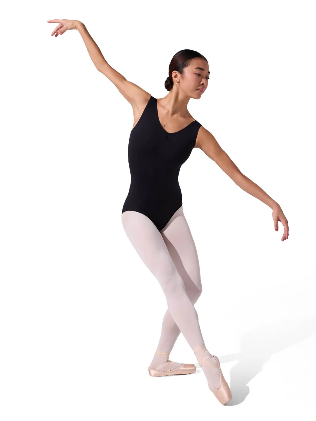 Studio Collection Pinch Front V Neck Leotard - Image 5